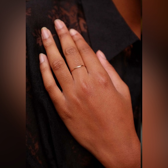 Handmade Jewelry - 14k gold stacking ring - size 11